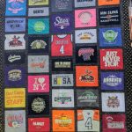 graduation t-shirt quilt with upgraded fabric