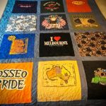 Block style t-shirt quilt